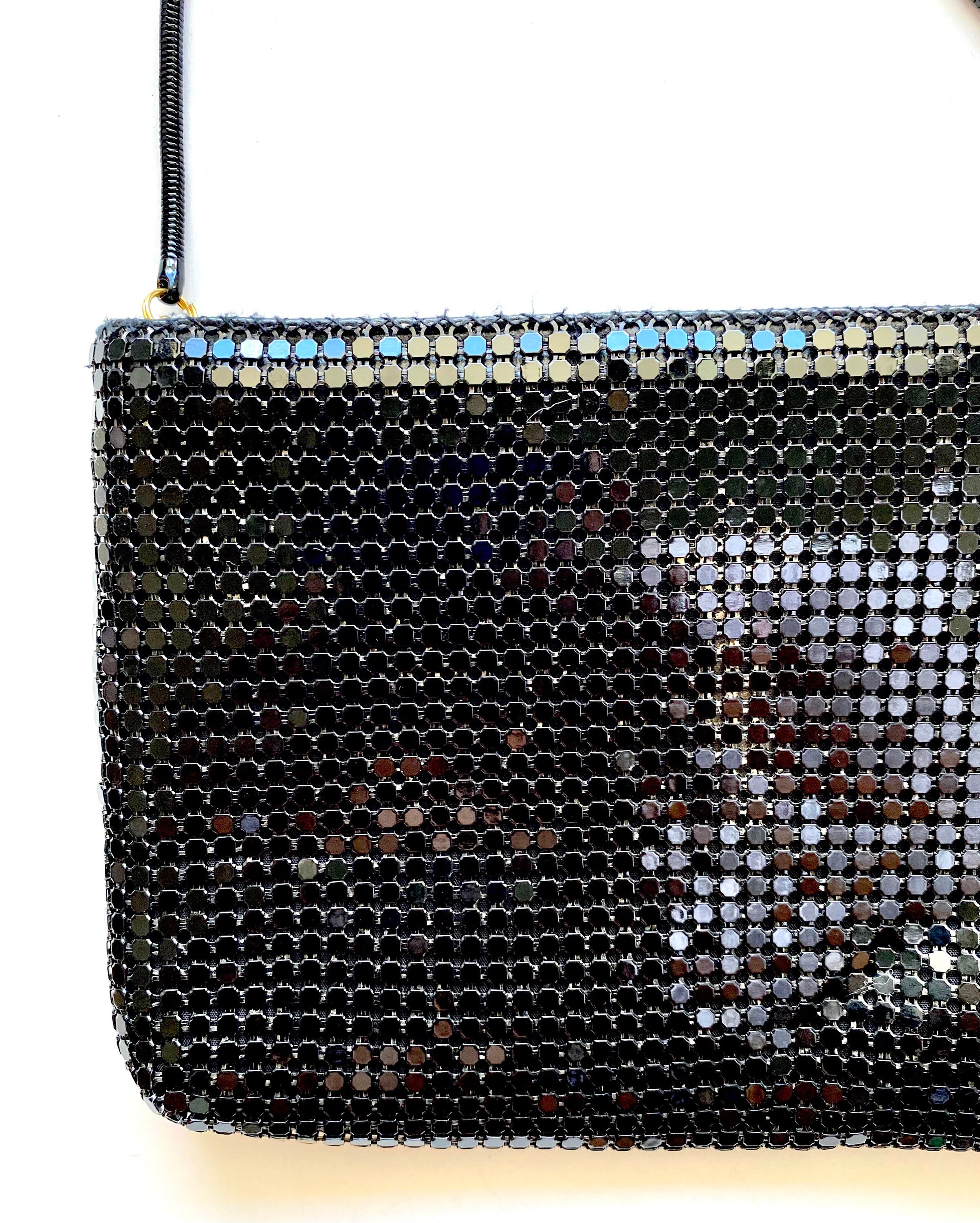 バッグ WHITIN & Davis. Bag Vintage Whiting and Davis Co. Fine Mesh Ivory Bag/Purse With