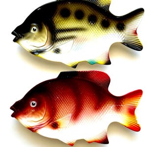Vintage Fish Serving Tray Set of 2 Dish Trays Summer Table Decor