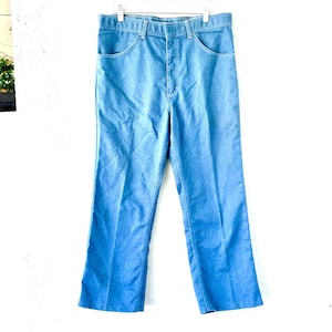 Vintage 70s Denim Back Pocket Stiched Jeans with Stretch // Disco Pants