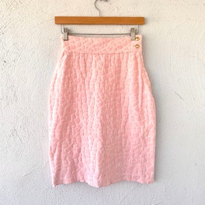 Vintage 90s Y2K Terry Cloth Pink High Waisted Skirt