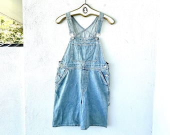 Vintage 90er Jahre Gap Short Overalls Shortalls 1990s Denim Overall Shorts