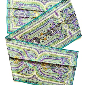 Vintage 60s 70s Paisley Scarf Psychedelic Long Hair Accessories