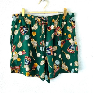 Vintage 80s 90s Tennis Shorts 1990s Allover Print Athletic Shorts