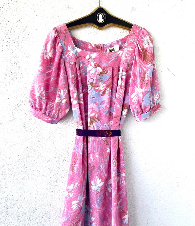 Vintage 70s Hawaiian Muumuu Prairie Folk Peasant Pink Dress Hawaii ...