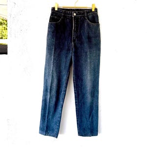 Vintage 80s 90s Bongo High Waisted Jeans 1990s Faded Black Denim