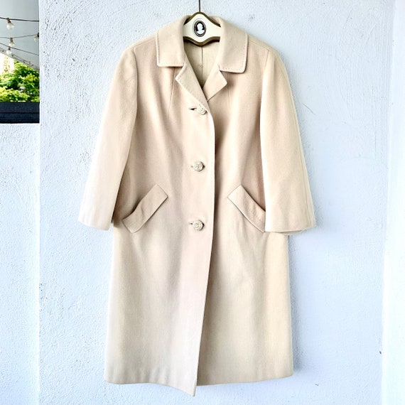 Vintage 50s 60s Cashmere Coat White Soft Long Jacket - Etsy