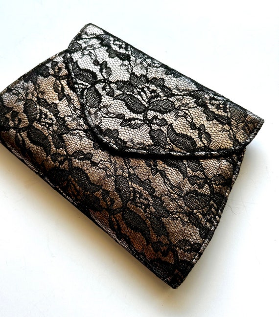 Vintage 80s 90s Neiman Marcus Lace Purse Handbag … - image 3