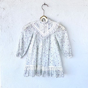 Vintage Gunne Sax Prairie Cottage Dress Floral Lace Girls Dress