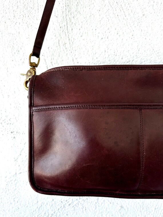 Vintage Coach 1970s 1980s Bag // Brown Leather Mi… - image 4
