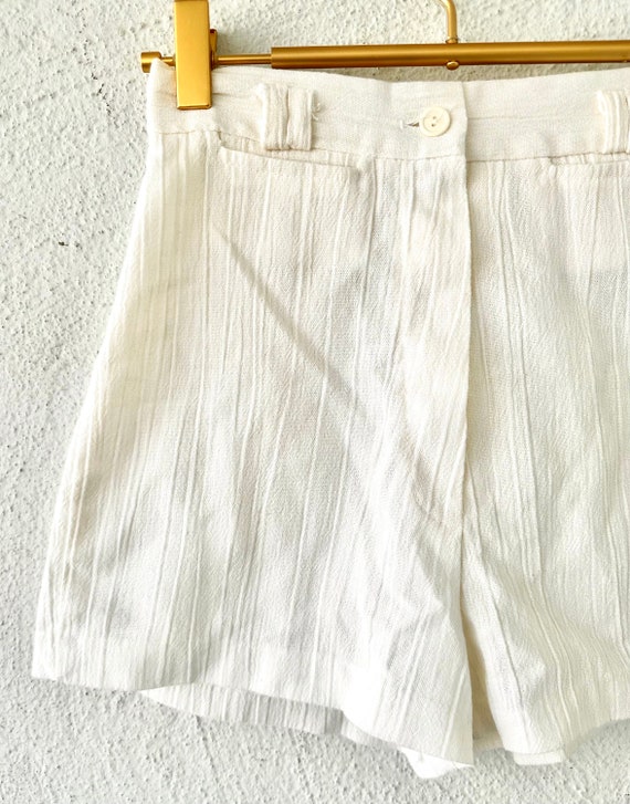 Vintage 70s Gauze Shorts Boho Hippie // High Wais… - image 2