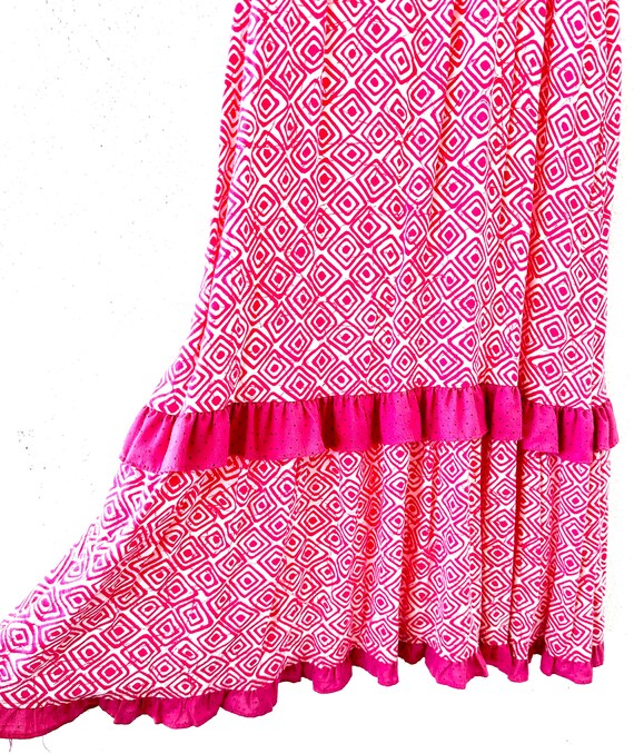 Vintage Hawaiian Muumuu Pink Caftan Dress - image 6