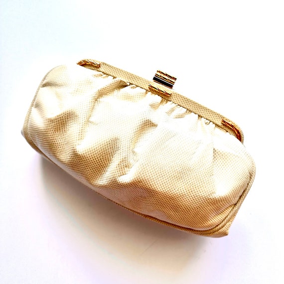 Vintage Susan Gail Leather White Shoulder Bag Snak
