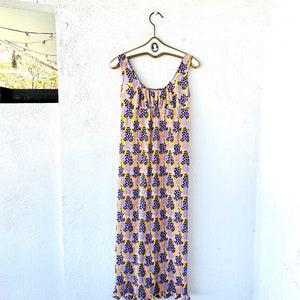 Vintage 60s 70s Psychedelic Slip Dress Pucci Style Graphic Long Lingerie