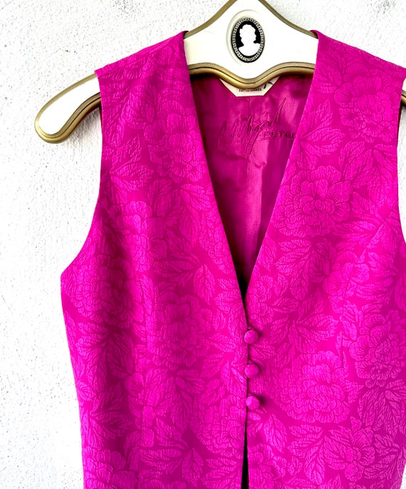 Vintage Peter Nygard 90s Y2k Silk Minimalist Vest… - image 5