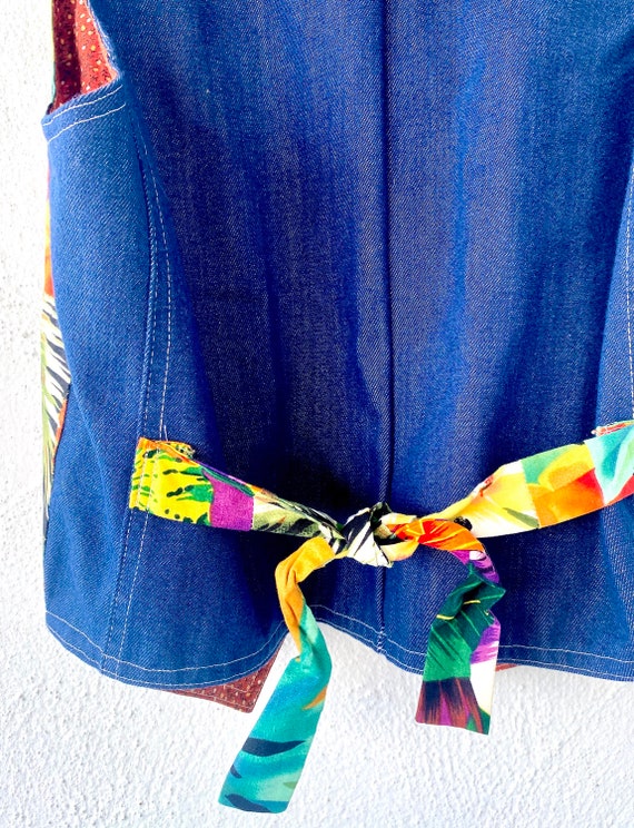 Vintage Hawaiian Quilted Top Hawaii Patchwork Vest Fl… Gem