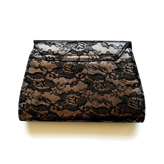 Vintage 80s 90s Neiman Marcus Lace Purse Handbag … - image 5