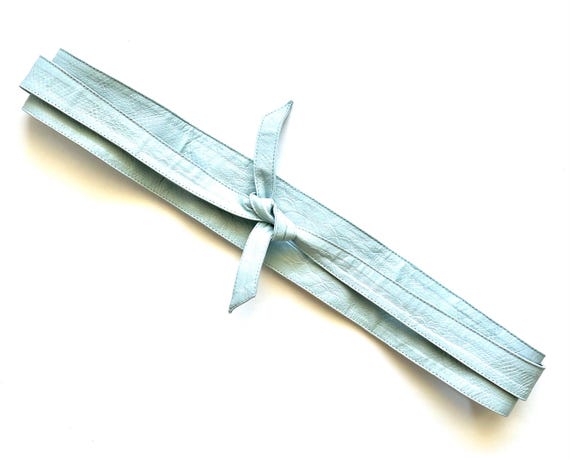 Vintage baby blue leather belt s-l400.jpg main image 3