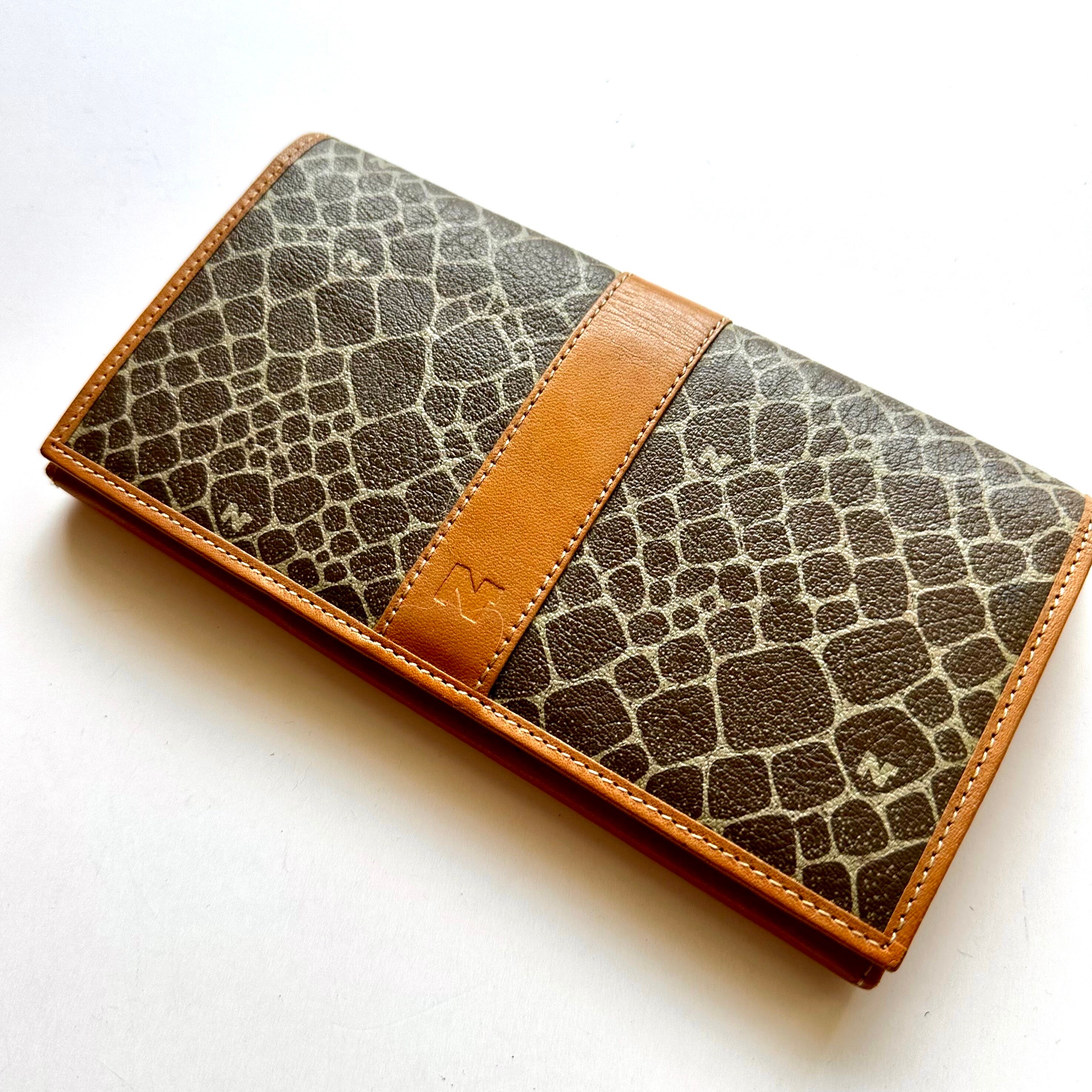 Vintage Nina Ricci Bifold Leather Wallet 1970s 1980s Designer
