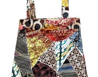 Torba na ramię w stylu boho hipisowskim z batiku w stylu vintage z lat 90. i 70.