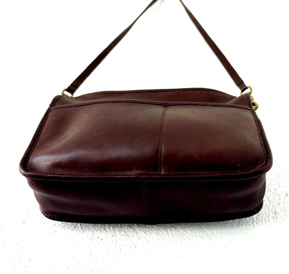 Vintage Coach 1970s 1980s Bag // Brown Leather Mi… - image 9
