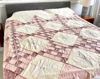 ヴィンテージ ドレスデン プレート キルト 花柄 パッチワーク