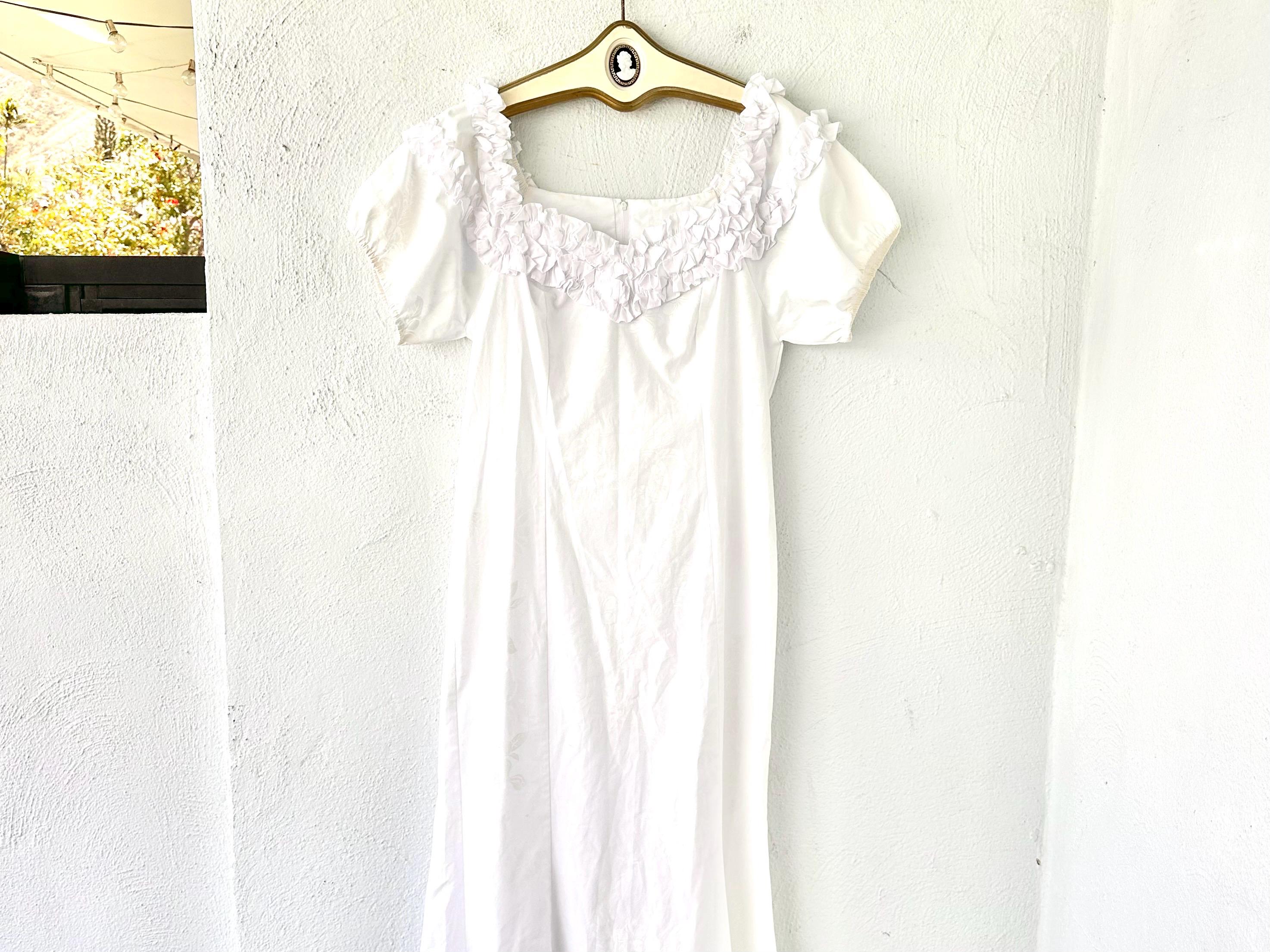 vintage princess kaiulani dress Vintage Joan Anderson Princess Kaiulani Liberty House Hawaiian Maxi Dress  Muumu