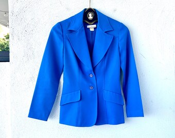 Blazer blanco vintage de los años 70 con cuello estilo disco, chaqueta informal de botonadura sencilla de los años 70