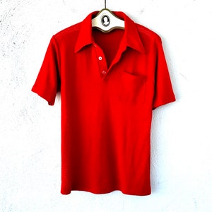 Vintage 70s Net Mesh Disco Large Collar Shirt 1970s Athletic Polo Top
