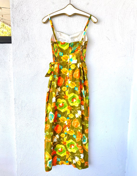 Vintage 50s Hawaiian Sarong Wiggle Dress Hawaii W… - image 7