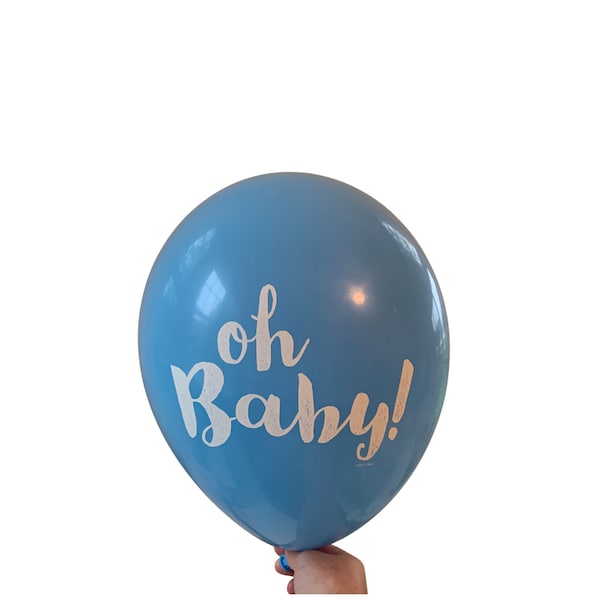 Oh Baby Latex Balloons 11", Birthday Balloons, Boy Baby Shower, Party Balloons, Balloon Bouquet, Balloon Garland, Its a Boy, Oh Baby Balloon