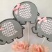 Elephant Baby Shower Centerpiece for Girls Pink and Gray Baby | Etsy