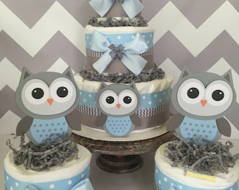owl diaper cake etsy