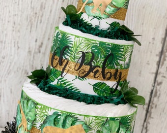 tropical theme baby shower cake