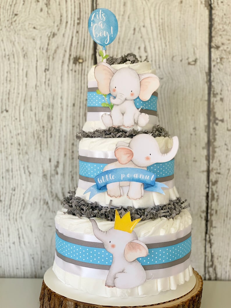 Little Peanut Diaper Cake KitElephant Diaper Cake Kit Diaper Etsy