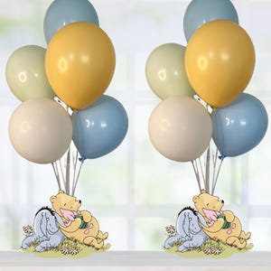 Classic Winnie the Pooh Baby Shower Balloon Centerpiece Set, Pooh Baby Shower Balloon Bouquet Set, Winnie the Pooh Baby Shower Decorations