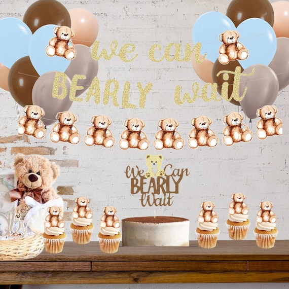 We Can BEARLY Wait Baby Shower Decorations Teddy Bear Baby Etsy