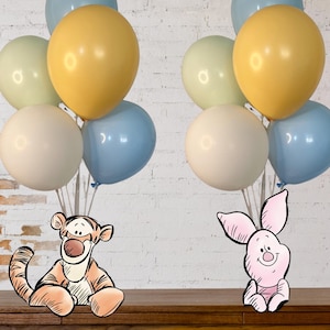 Classic Winnie the Pooh Baby Shower Balloon Centerpiece Set, Pooh Baby Shower Balloon Bouquet Set, Winnie the Pooh Baby Shower Decorations