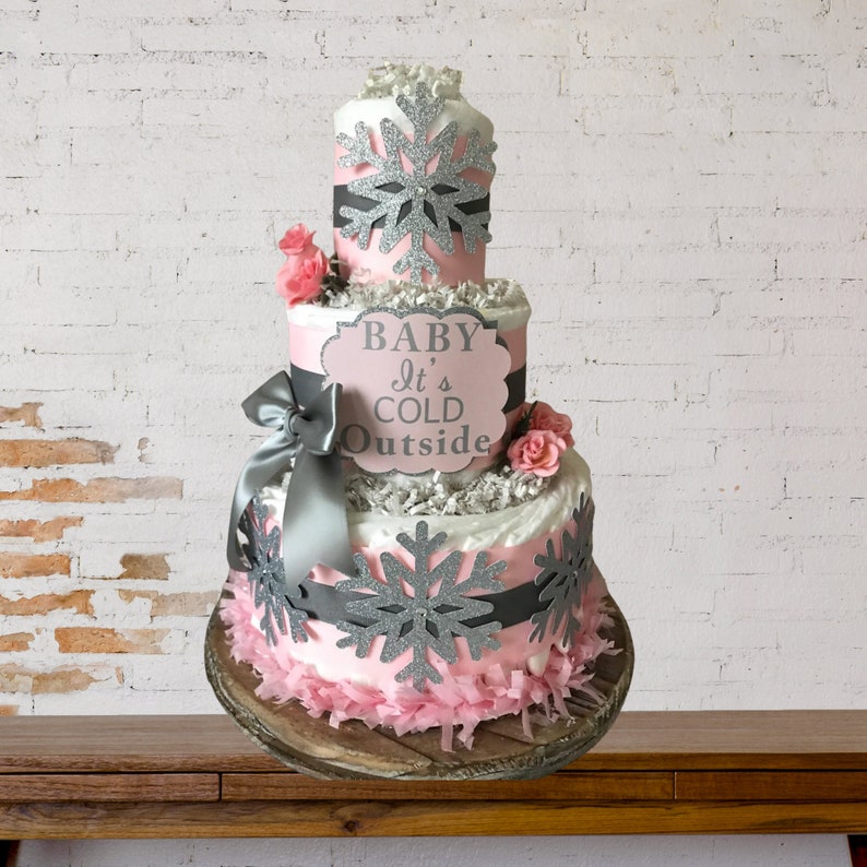 winter wonderland diaper cake