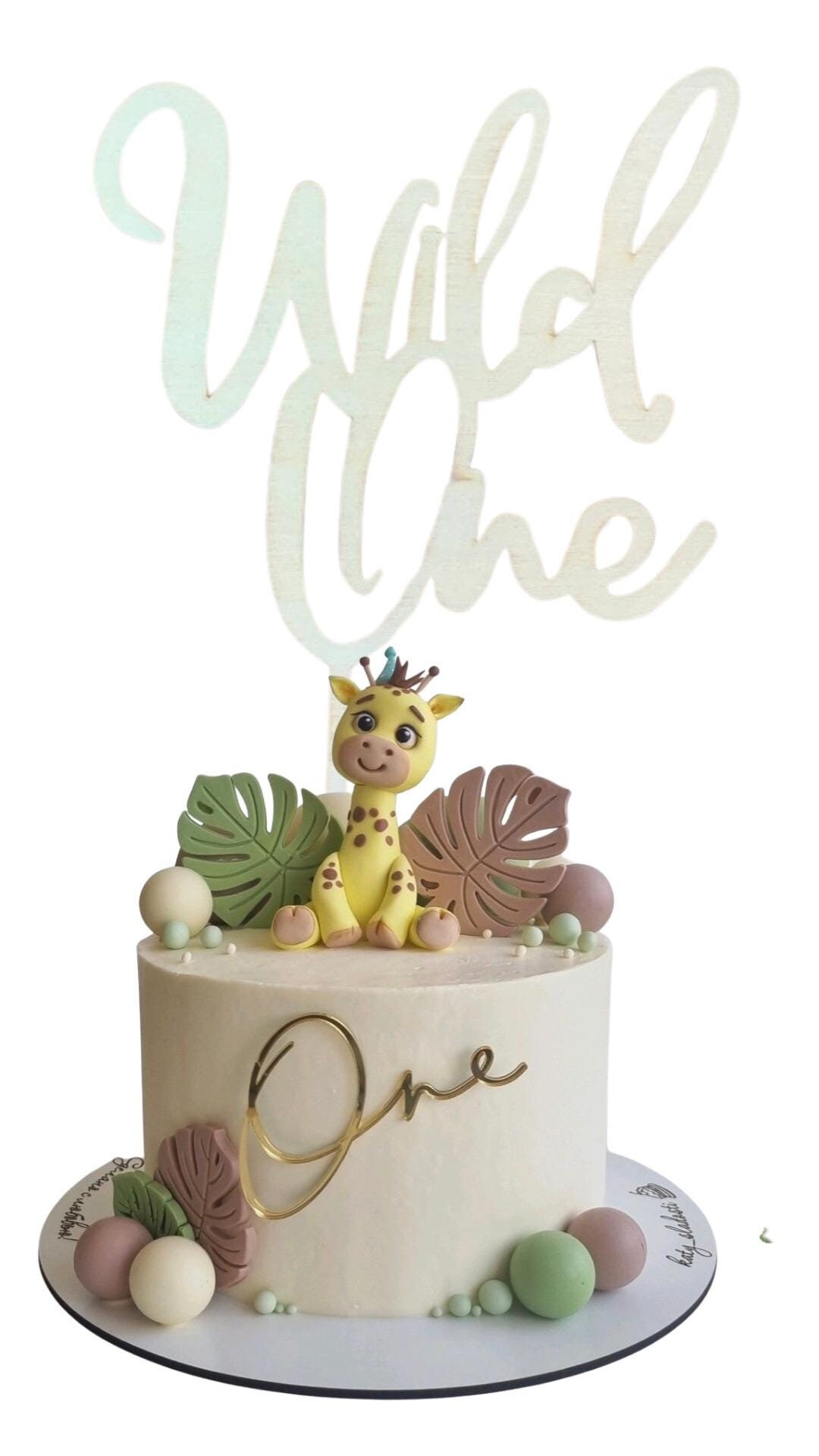 Wild One Wooden Cake Topper: Safari First Birthday Decoration - Etsy
