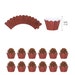 Wood Grain Cupcake Wrappers Set of 12, Woodland Baby Shower Cupcake Wrappers, Woodland Birthday ...