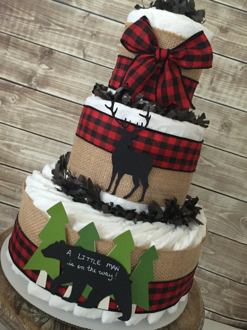 Lumberjack Baby Shower Centerpiece A Little Man is on his way | Etsy