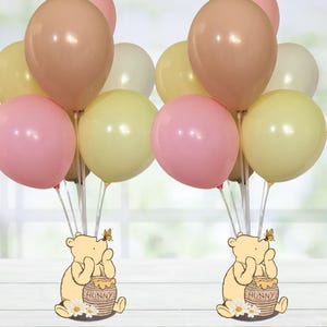 Classic Winnie the Pooh Baby Shower Balloon Centerpiece Set, Pooh Baby Shower Balloon Bouquet Set, Winnie the Pooh Baby Shower Decorations
