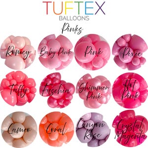 TUFTEX Pinks Balloon Cluster Set | 7 x 11&quot; Balloons, 1 x 18&quot; Balloons, 4 x 5&quot; Balloons | Party Balloon Bundle for Garland, Arch, or Decor