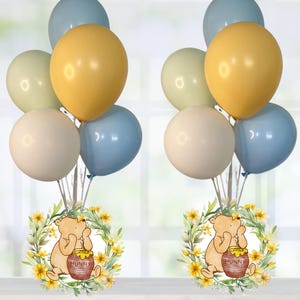 Classic Winnie the Pooh Baby Shower Balloon Centerpiece Set, Pooh Baby Shower Balloon Bouquet Set, Winnie the Pooh Baby Shower Decorations