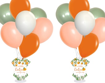 Citrus Baby Shower Balloon Centerpiece Set: Orange Theme Decoration