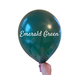 Emerald Green Latex Balloons 11", Party Balloons, Safari, Tropical, Birthday Balloons, Baby Shower, Wedding, Party Balloons, Dark Green