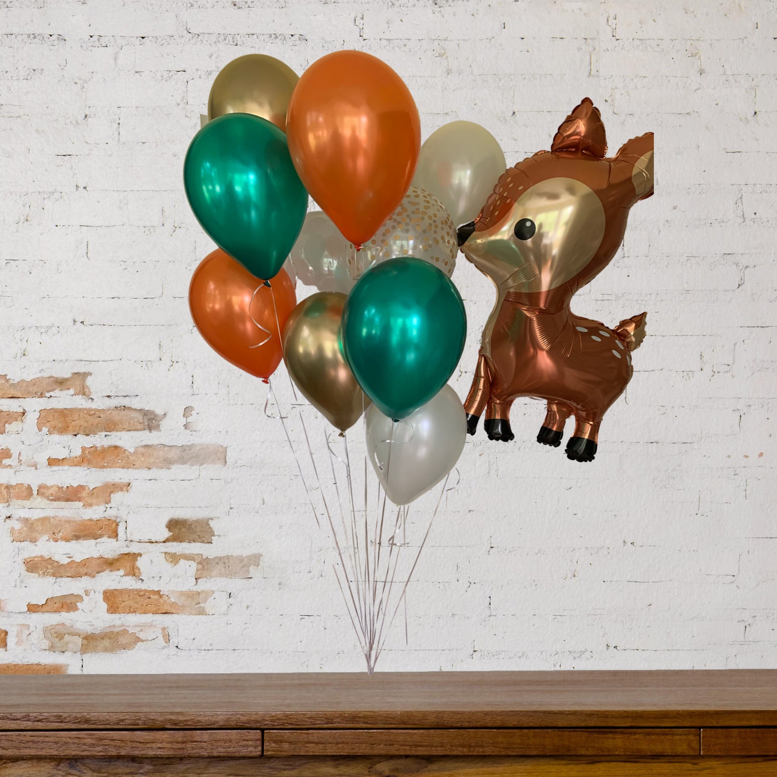 Deer Balloon Bouquet Woodland Creatures Baby Shower Birthday Etsy