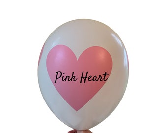 Pink Heart Latex Balloons 11", Birthday Balloons, Baby Shower, Wedding, Party Balloons, Rustic, Balloon Bouquet, Balloon Garland, Its a Girl
