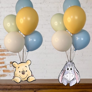 Classic Winnie the Pooh Baby Shower Balloon Centerpiece Set, Pooh Baby Shower Balloon Bouquet Set, Winnie the Pooh Baby Shower Decorations