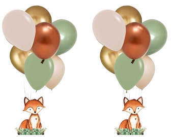 Woodland Fox Baby Shower Balloon Centerpiece Set